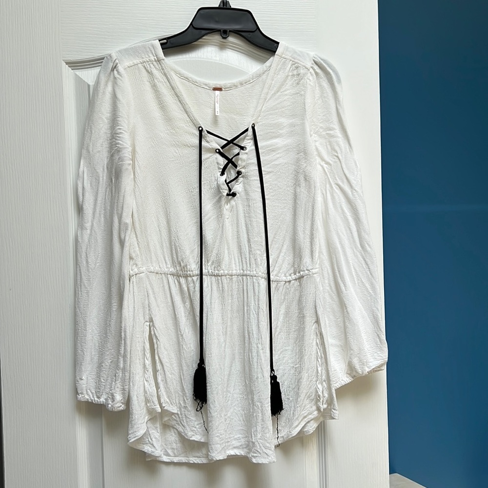Free people ivory peasant top